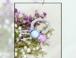 简单  彩色珍珠花朵发圈