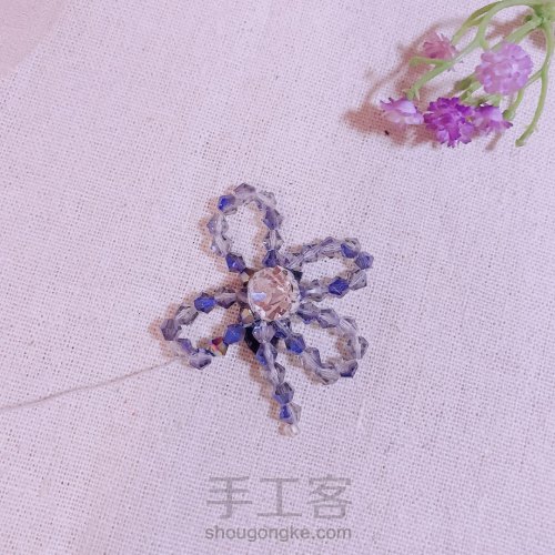 韩版纱带水晶刘海夹 第5步