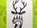 一个教你用针管笔画鹿剪影的教程