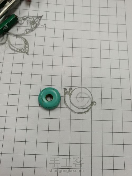 超级简单 新手专供 午休就能搞定的蜗牛胸针 第1步