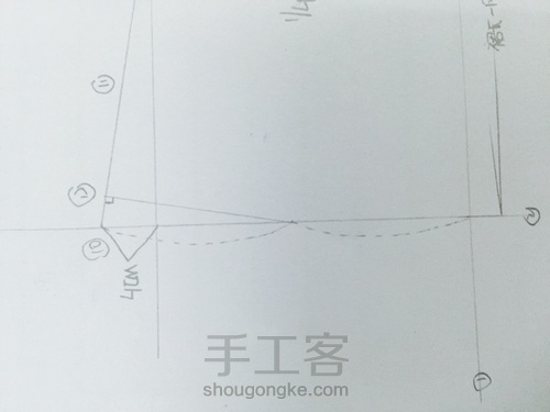 A型裙制图 第10步