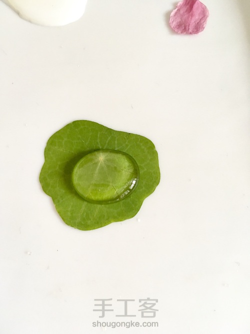 翠绿欲滴的滴胶叶子 第12步