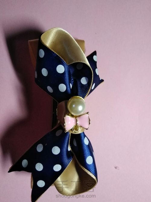 双色翻转蝴蝶节发饰 第10步