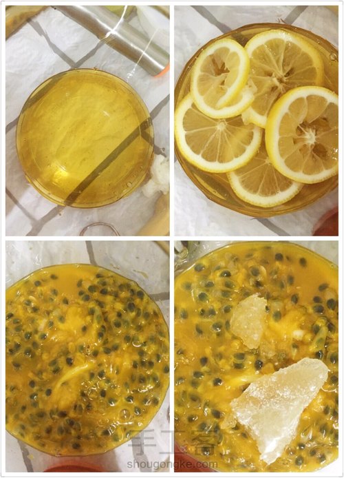 这个夏天越吃越白白成一道光范冰冰同款百香果柠檬蜂蜜水果茶 第3步