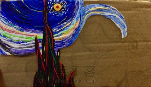 星空 自创粘土画 第10步