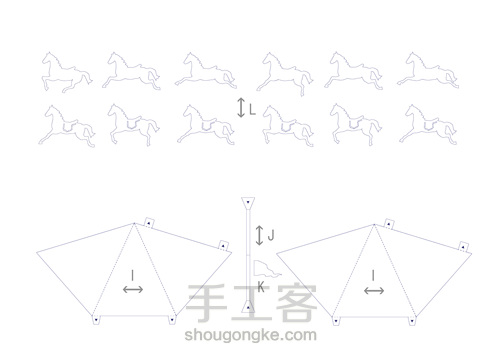 超详细的旋转木马纸雕教程~ 第40步