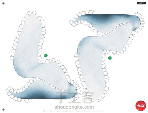 转-可口可乐吉祥物北极熊纸模~ 第21步