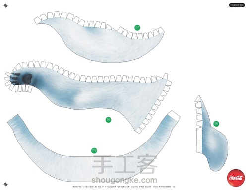 转-可口可乐吉祥物北极熊纸模~ 第22步