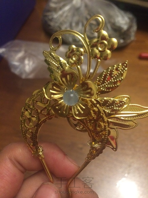 月亮吊扇发簪子 第4步