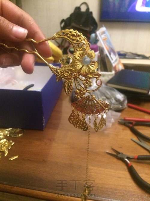 月亮吊扇发簪子 第13步