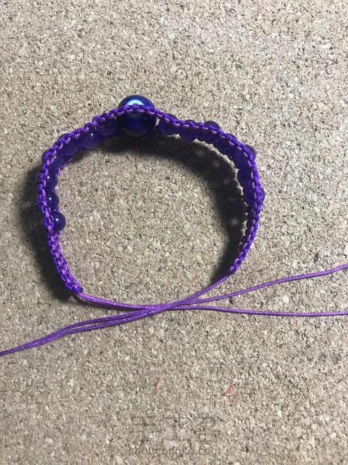 并列平结8线～紫色迷离 第11步