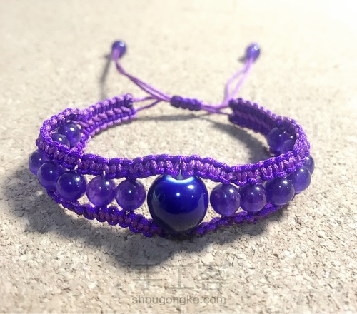 并列平结8线～紫色迷离 第13步