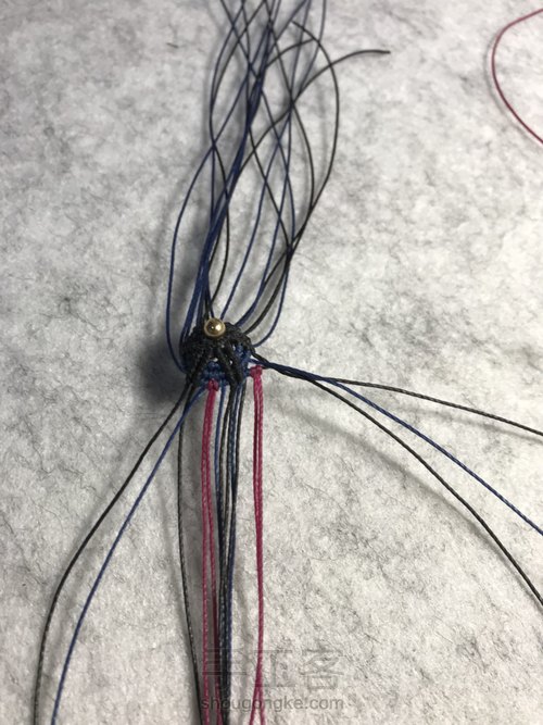 斜卷结多彩花制作 第26步