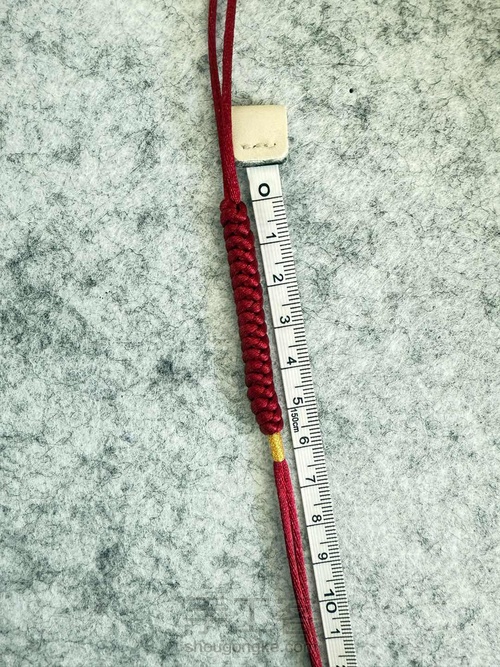 “金玉满堂·平安吉祥”红绳制作技法教学———非遗结绳公益活动体验款 第5步