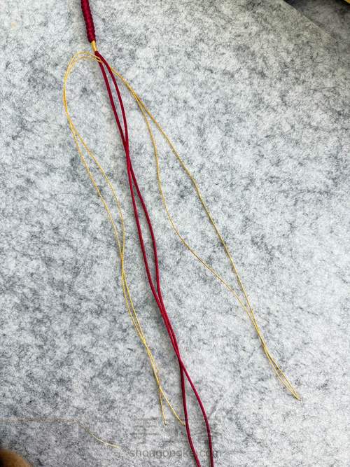 “金玉满堂·平安吉祥”红绳制作技法教学———非遗结绳公益活动体验款 第6步