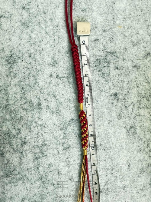 “金玉满堂·平安吉祥”红绳制作技法教学———非遗结绳公益活动体验款 第7步