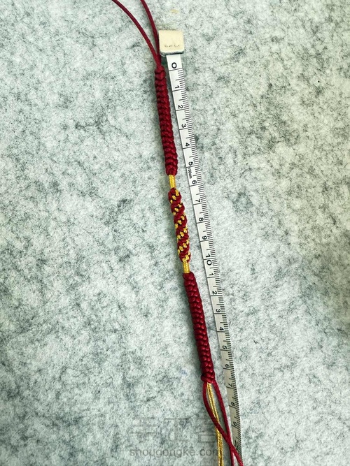 “金玉满堂·平安吉祥”红绳制作技法教学———非遗结绳公益活动体验款 第8步