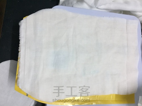 宝宝纱布隔汗巾 第2步