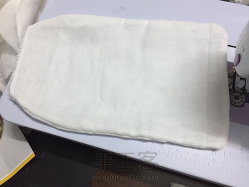 宝宝纱布隔汗巾 第5步