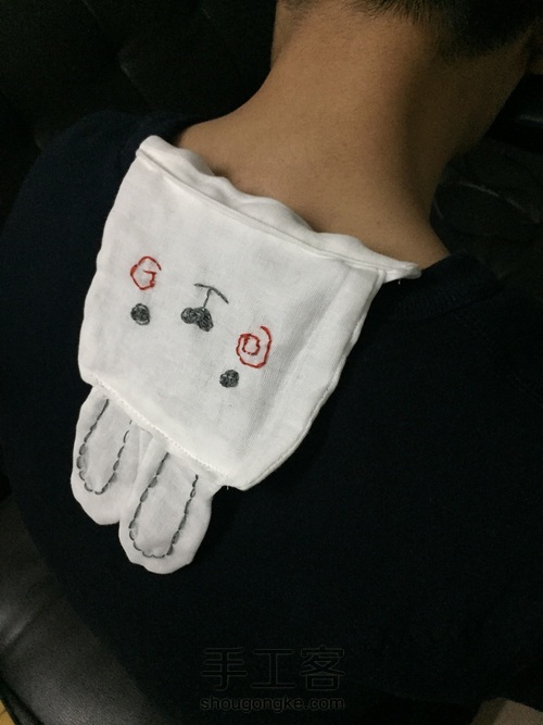 宝宝纱布隔汗巾 第8步