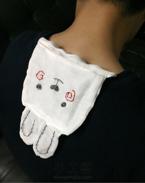 宝宝纱布隔汗巾 第12步