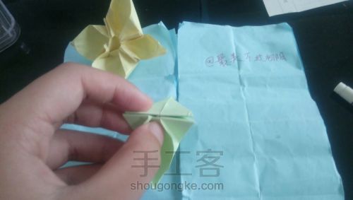 【折纸】又是一朵简单的折纸花 第16步