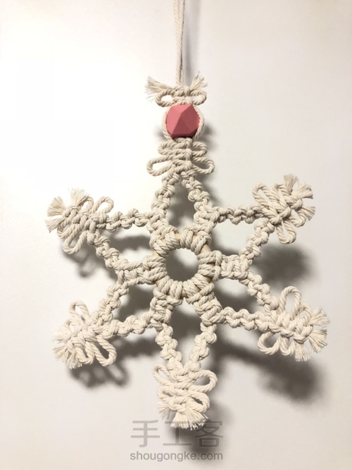 macrame雪花 第1步