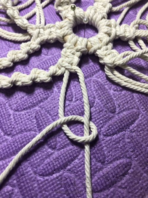 macrame雪花 第7步