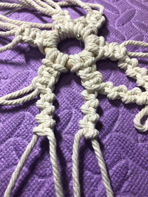 macrame雪花 第9步