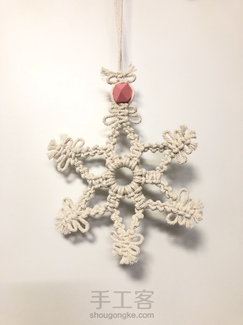 macrame雪花 第13步