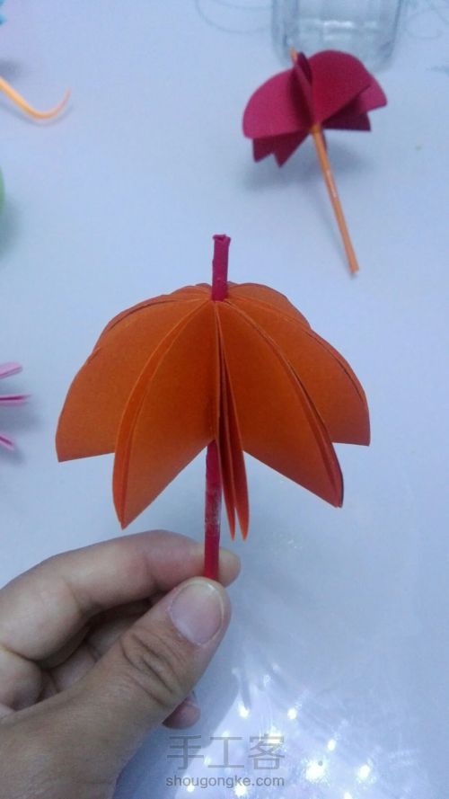 手工折纸——雨伞吊饰 第14步