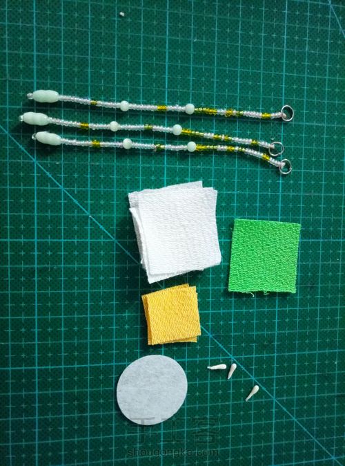 『沈邵』水仙花和风发饰（细工簪系列教程） 第1步