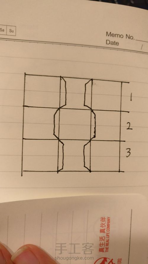 正方形拼布杯垫 第3步