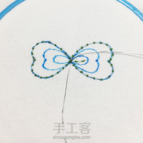 【四叶草🍀】植物立体刺绣 第1步