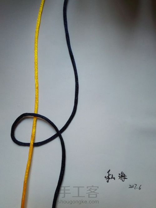 手绳——蛇结[2] 第1步