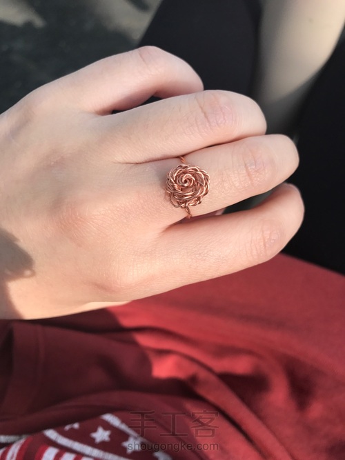 小花戒指超级简单绕线 第6步