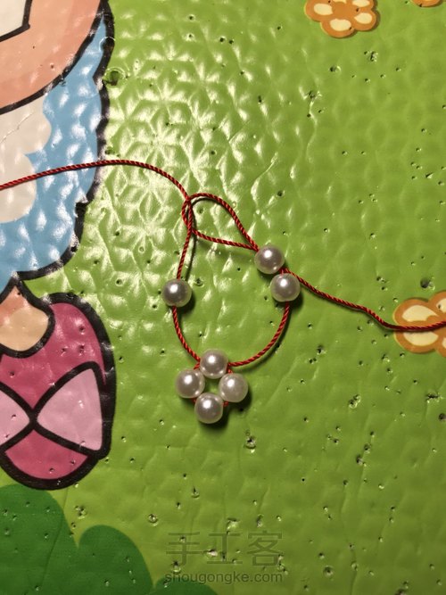 石榴石串珠手链教程 第4步