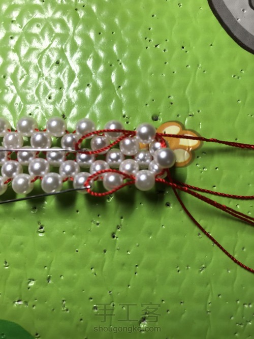 石榴石串珠手链教程 第15步