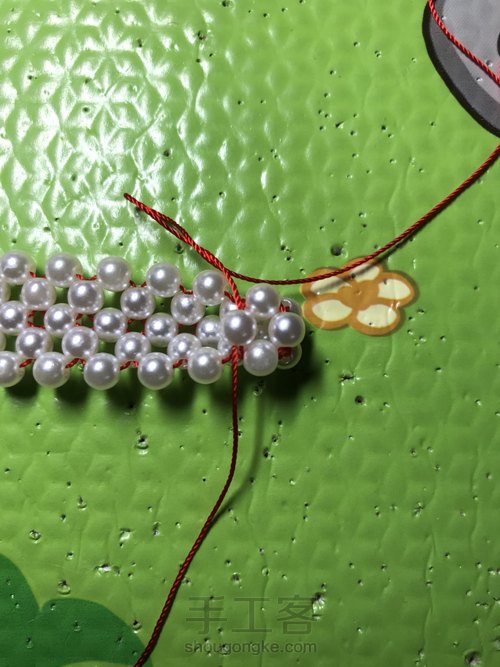 石榴石串珠手链教程 第17步