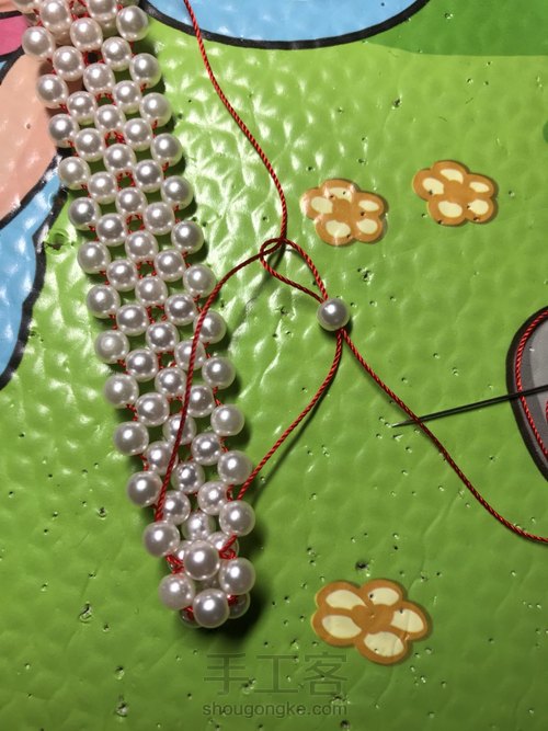 石榴石串珠手链教程 第19步