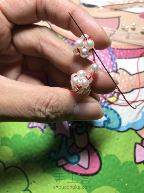 石榴石串珠手链教程 第22步