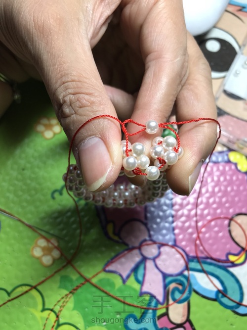 石榴石串珠手链教程 第23步