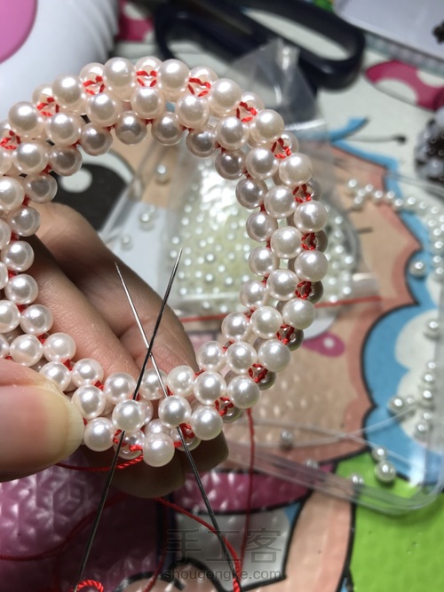 石榴石串珠手链教程 第27步