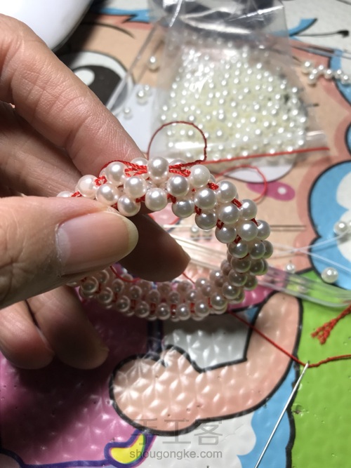 石榴石串珠手链教程 第28步