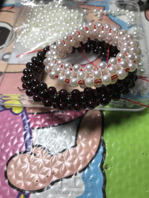 石榴石串珠手链教程 第29步