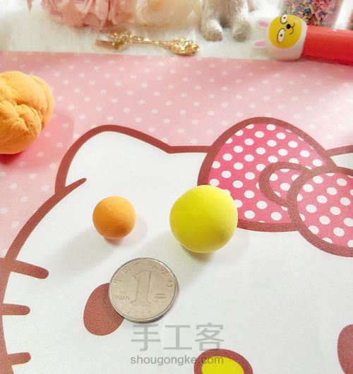小小缤纷甜甜圈黏土制作 第4步