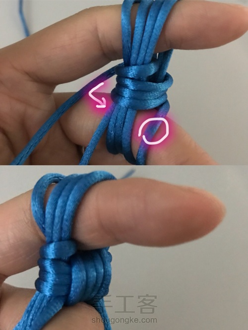 原创：球形结（中国结）完整教程 第4步