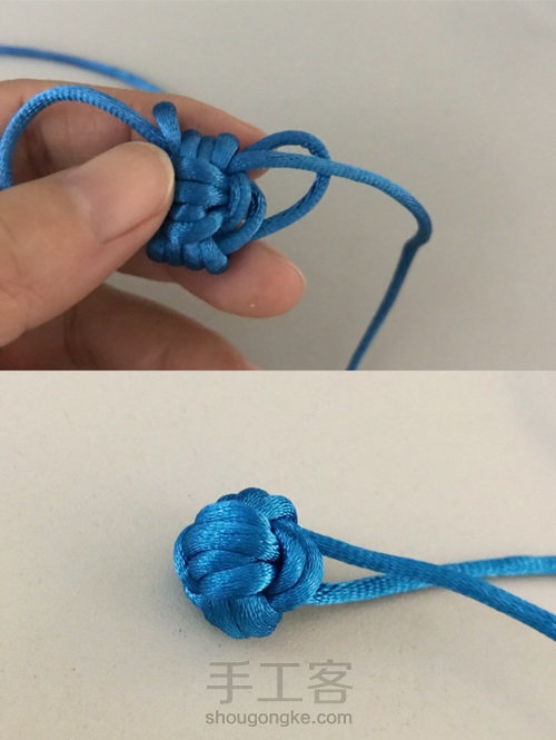 原创：球形结（中国结）完整教程 第6步