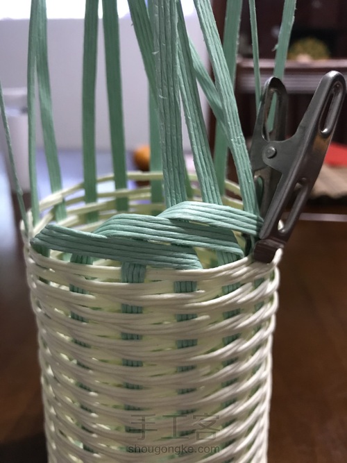 小清新笔筒#纸藤# 第7步