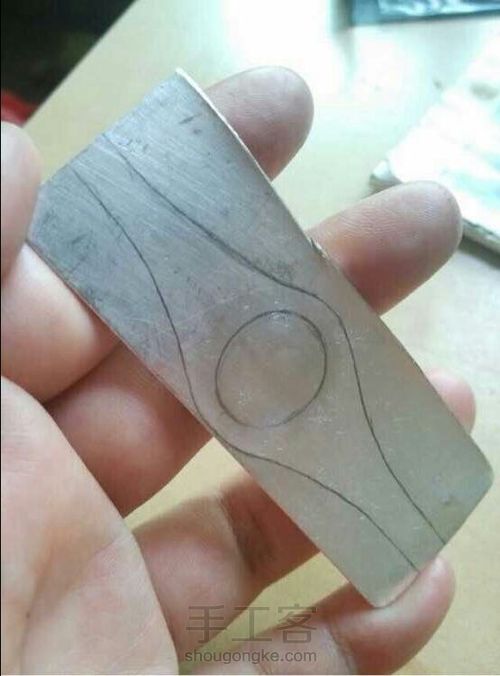 分享DIY手工银戒指和卡子镶嵌过程 第1步